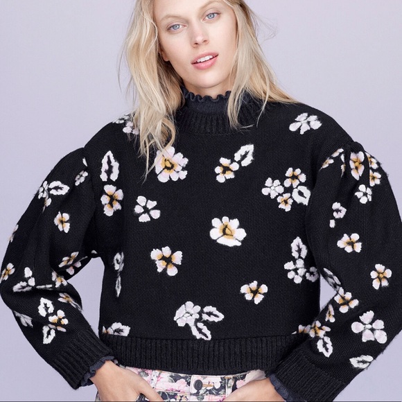 Rebecca Taylor Sweaters - Rebecca Taylor Brushed Floral Pullover Sweater